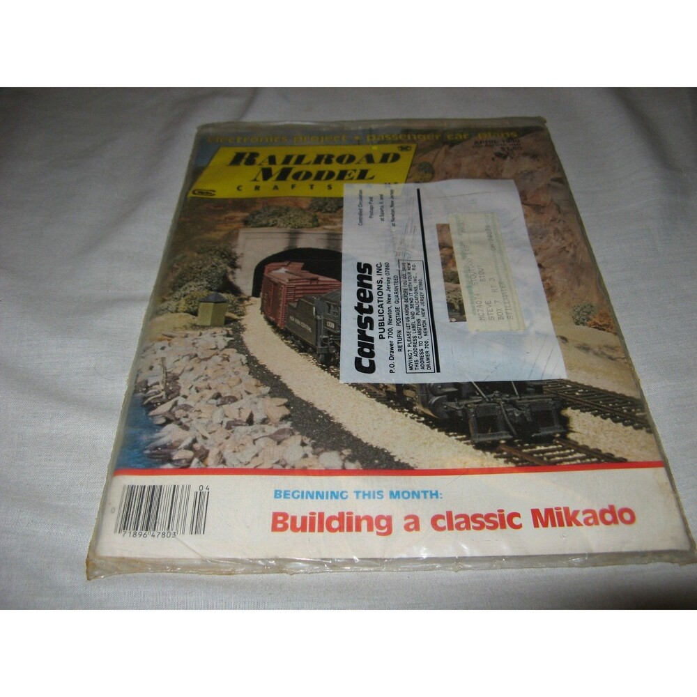 Railroad Model Craftsman Magazine April 1980 NEW IN ORIGINAL PACKAGE NOS